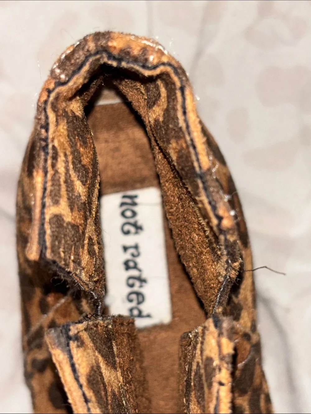 Not Rated Leopard-Print Ankle Booties in Brown/Tan